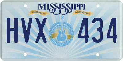 MS license plate HVX434