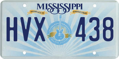 MS license plate HVX438