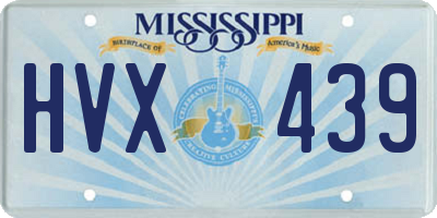 MS license plate HVX439