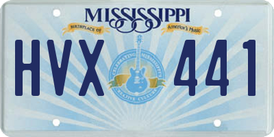 MS license plate HVX441