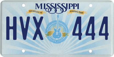 MS license plate HVX444