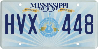 MS license plate HVX448