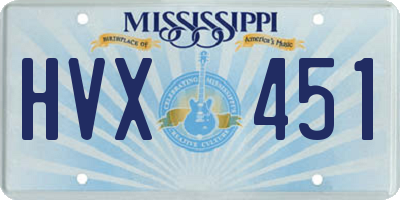 MS license plate HVX451