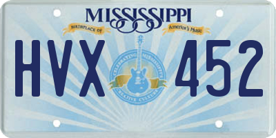 MS license plate HVX452