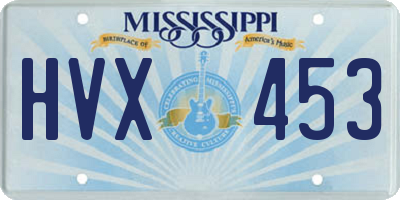 MS license plate HVX453