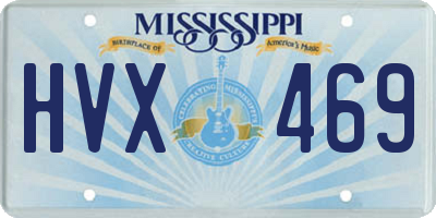 MS license plate HVX469