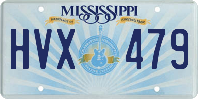 MS license plate HVX479