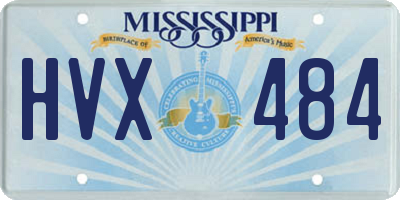 MS license plate HVX484