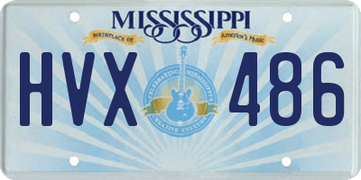 MS license plate HVX486