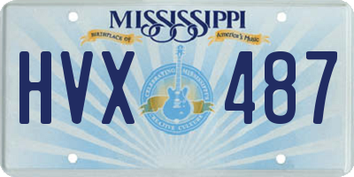 MS license plate HVX487