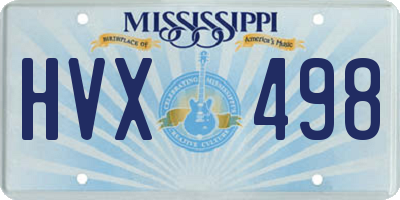 MS license plate HVX498