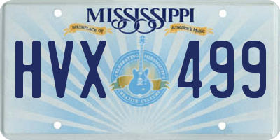 MS license plate HVX499