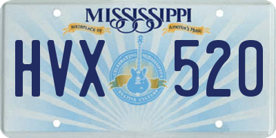 MS license plate HVX520
