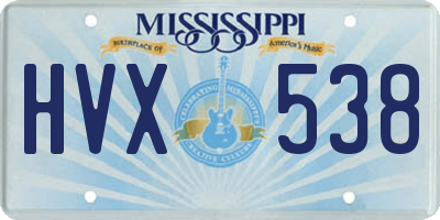 MS license plate HVX538