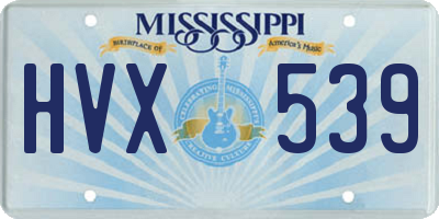 MS license plate HVX539