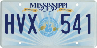 MS license plate HVX541