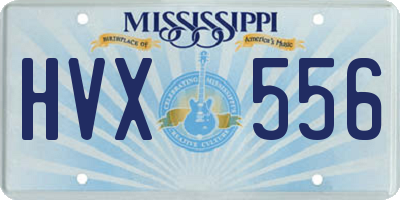 MS license plate HVX556