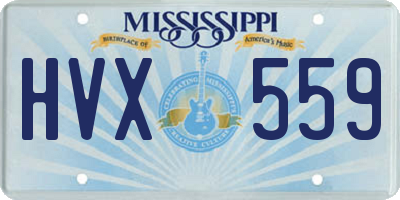 MS license plate HVX559