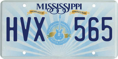 MS license plate HVX565