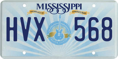 MS license plate HVX568