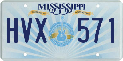 MS license plate HVX571