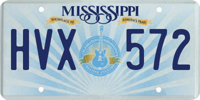 MS license plate HVX572