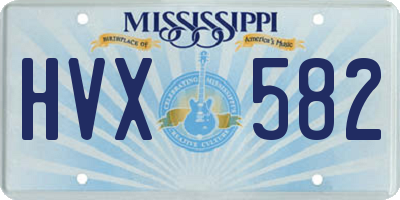 MS license plate HVX582