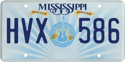 MS license plate HVX586