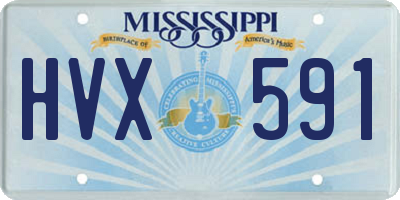 MS license plate HVX591