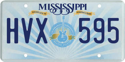 MS license plate HVX595