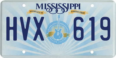 MS license plate HVX619