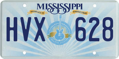 MS license plate HVX628