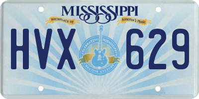 MS license plate HVX629