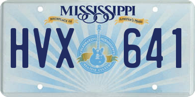 MS license plate HVX641