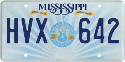 MS license plate HVX642