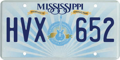 MS license plate HVX652