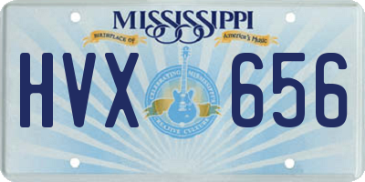 MS license plate HVX656