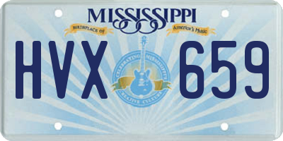 MS license plate HVX659