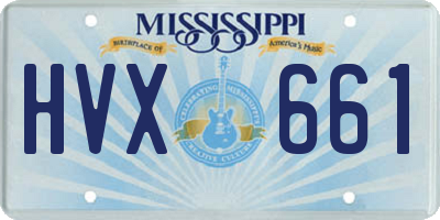 MS license plate HVX661