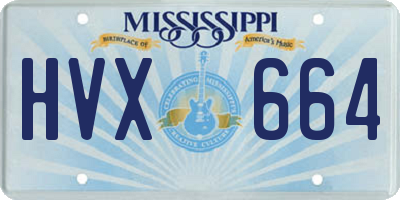 MS license plate HVX664