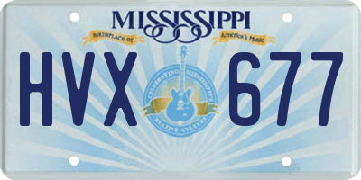 MS license plate HVX677