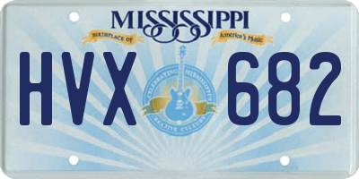 MS license plate HVX682