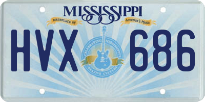 MS license plate HVX686