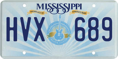 MS license plate HVX689