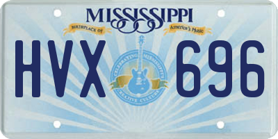 MS license plate HVX696