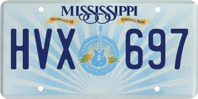 MS license plate HVX697