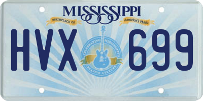 MS license plate HVX699
