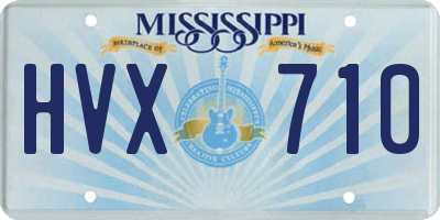 MS license plate HVX710