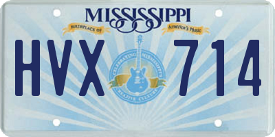 MS license plate HVX714