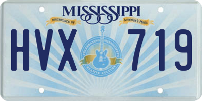 MS license plate HVX719